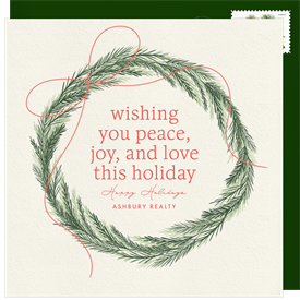 'Delicate Ribbon' Holiday Greetings Card