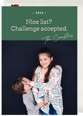 'Challenge Accepted' Christmas Greetings Card