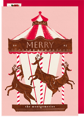 'Merry All Around' Holiday Greetings Card