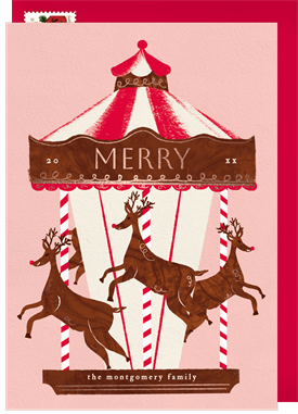 'Merry All Around' Christmas Greetings Card