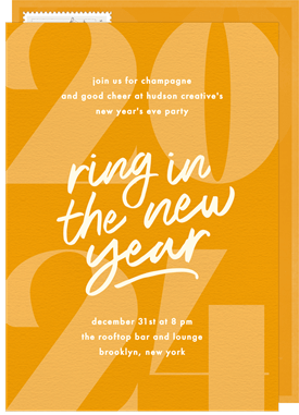 'Big Bold Year' New Year's Party Invitation
