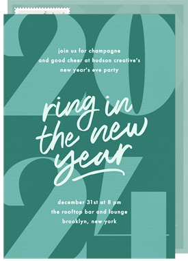 'Big Bold Year' New Year's Party Invitation