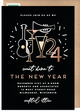 'Big Band New Year' Business Holiday Party Invitation