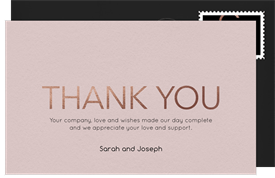 'Amped Rehearsal' Wedding Thank You Note