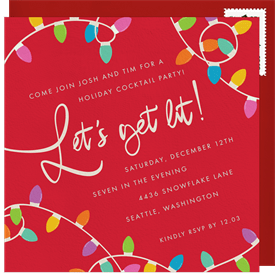 'String of Lights' Holiday Party Invitation