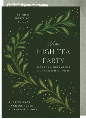 'Sweeping Vines' Tea Party Invitation