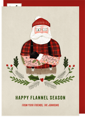 'Tattooed Santa' Holiday Greetings Card