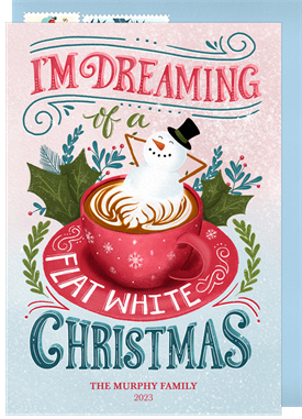 'Latte Art Christmas' Holiday Greetings Card