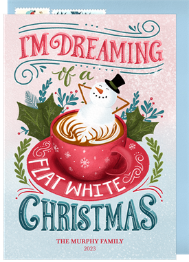 'Latte Art Christmas' Christmas Greetings Card