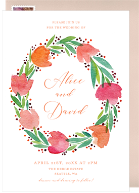'Flower Garland' Wedding Invitation