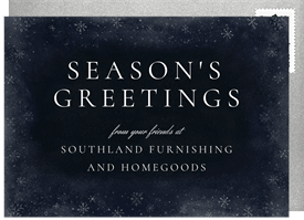 'Soft Snowfall' Business Holiday Greetings Card