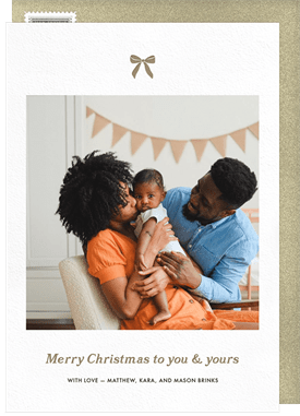 'Sweet Simple Bow' Holiday Greetings Card