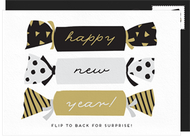 'Festive Poppers' New Year's Greeting Card