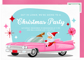 'Cruisin' Claus' Christmas Party Invitation