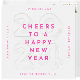 'Double Letterpress' New Year's Greeting Card