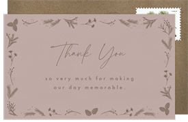 'Woodsy Winter' Baby Shower Thank You Note