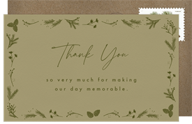 'Woodsy Winter' Baby Shower Thank You Note