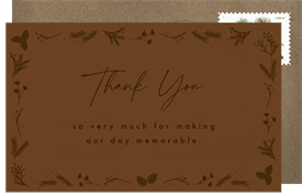 'Woodsy Winter' Baby Shower Thank You Note