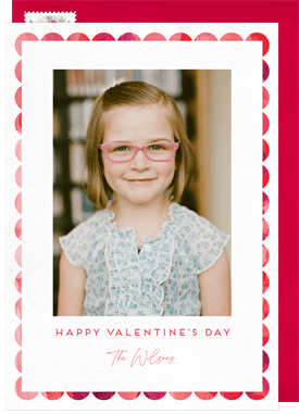 'Sweet Scalloped Frame' Valentine's Day Card