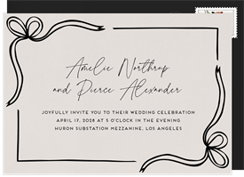 'Prim Bow' Wedding Invitation