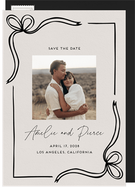 'Prim Bow' Wedding Save the Date