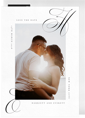 'Abstract Butterfly' Wedding Save the Date
