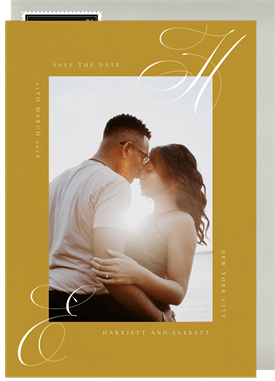 'Abstract Butterfly' Wedding Save the Date