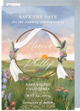 'Wildflower Aisle' Wedding Save the Date