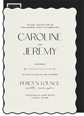 'Contemporary Scallop' Party Invitation