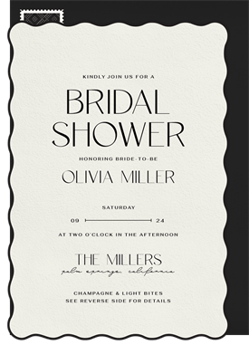 'Contemporary Scallop' Bridal Shower Invitation