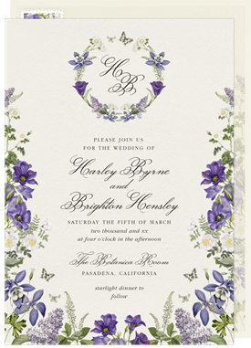 'Romantic Florals' Wedding Invitation