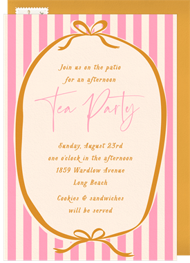 'Sweet Stripes' Tea Party Invitation