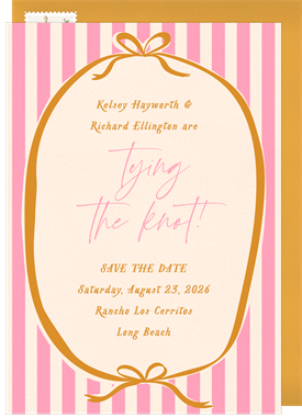 'Sweet Stripes' Wedding Save the Date