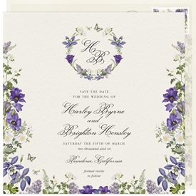 'Romantic Florals' Wedding Save the Date