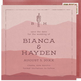 'Painted Desert Landscape' Wedding Save the Date