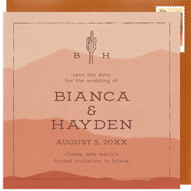 'Painted Desert Landscape' Wedding Save the Date
