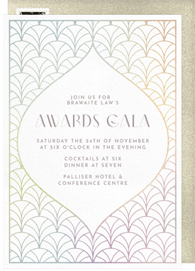 'Art Deco Scallops' Gala Invitation