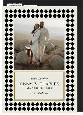 'Timeless Checkerboard' Wedding Save the Date