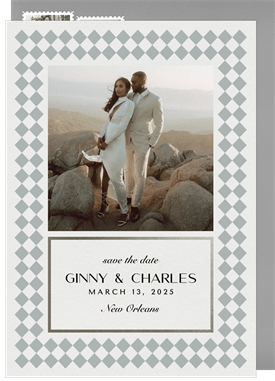 'Timeless Checkerboard' Wedding Save the Date