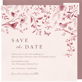 'Delicate Garden' Wedding Save the Date