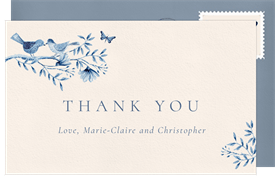 'Delicate Garden' Wedding Thank You Note