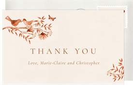 'Delicate Garden' Wedding Thank You Note