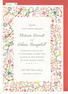 'Vibrant Garden' Wedding Invitation