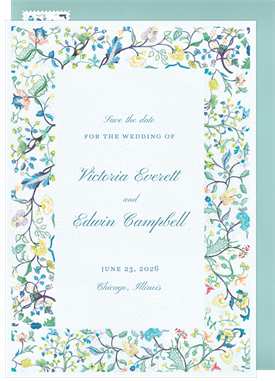 'Vibrant Garden' Wedding Save the Date