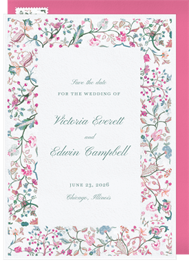 'Vibrant Garden' Wedding Save the Date