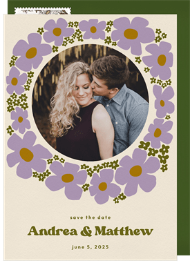 'Groovy Blooms' Wedding Save the Date