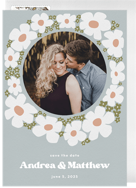 'Groovy Blooms' Wedding Save the Date