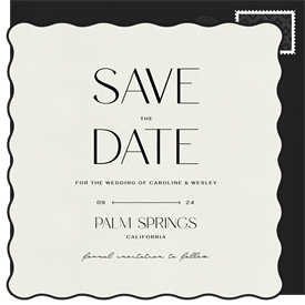 'Contemporary Scallop' Wedding Save the Date
