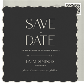 'Contemporary Scallop' Wedding Save the Date