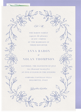 'Flower Blossoms' Wedding Invitation